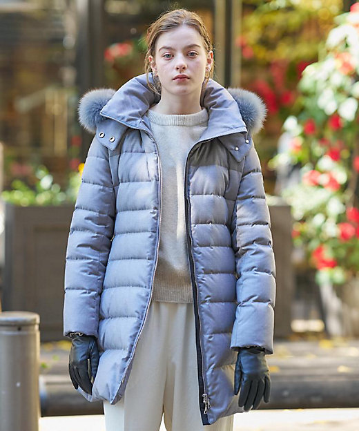 CLASSY．12月号掲載／フード＆ファー取り外し可】ブルーFOX