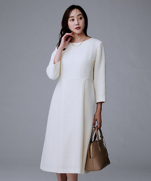 セットアップ可能／きれいめ】ツイードワンピース