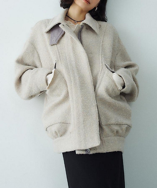 oversized tweed blouson（2002556174