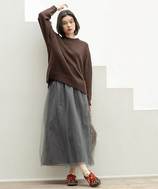 チュールイージーギャザースカート【洗濯機OK