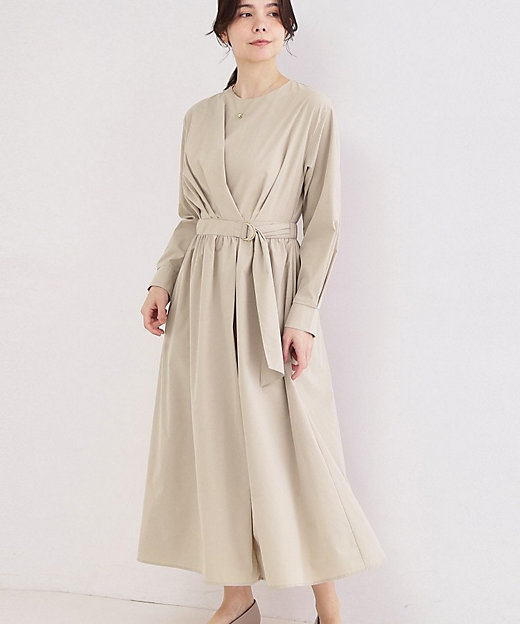 カシュクール風デザインワンピース【洗濯機OK