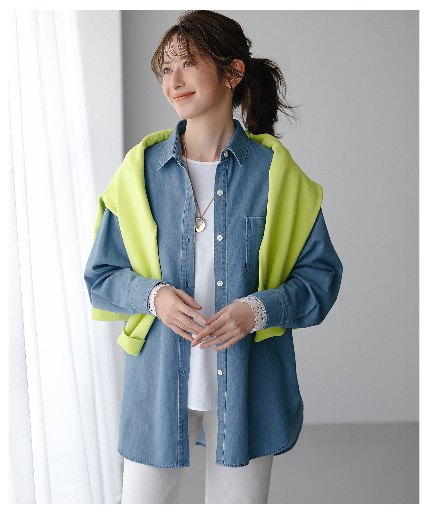 ライトダンガリー デニムシャツ（BLWWLS0213） | 23区 L