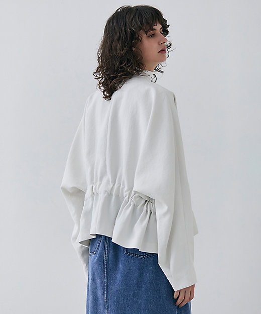 洗える・VERY掲載】PORDIC ／ ドロスト付きノーカラー