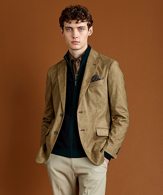 キングサイズ・ストレッチ】ヘリンボンスエード ジャケット