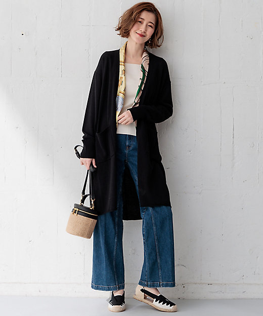 洗える】リネンシルクブレンド カーディガン（KRWOCM0357