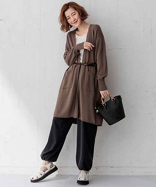 洗える】リネンシルクブレンド カーディガン（KRWOCM0357