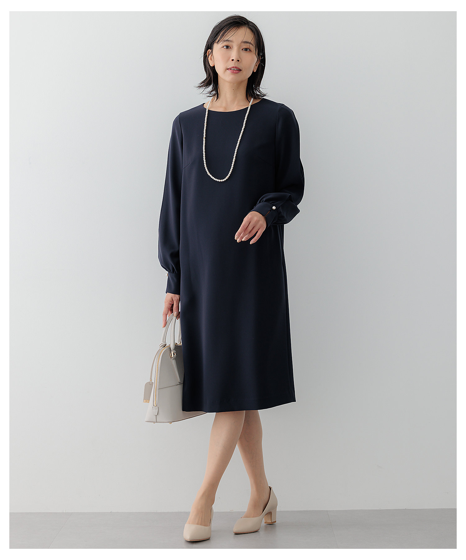 セットアップ対応】トリアセダブルジョーゼット スリットシフォン