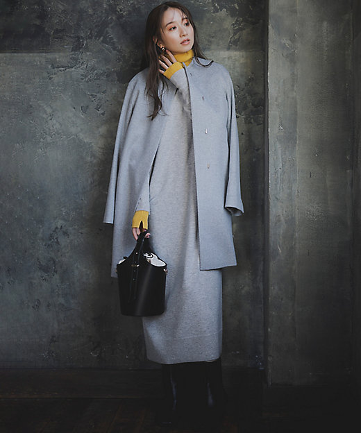 ウールカシミヤビーバー ノーカラー コート（SCWWSW0504