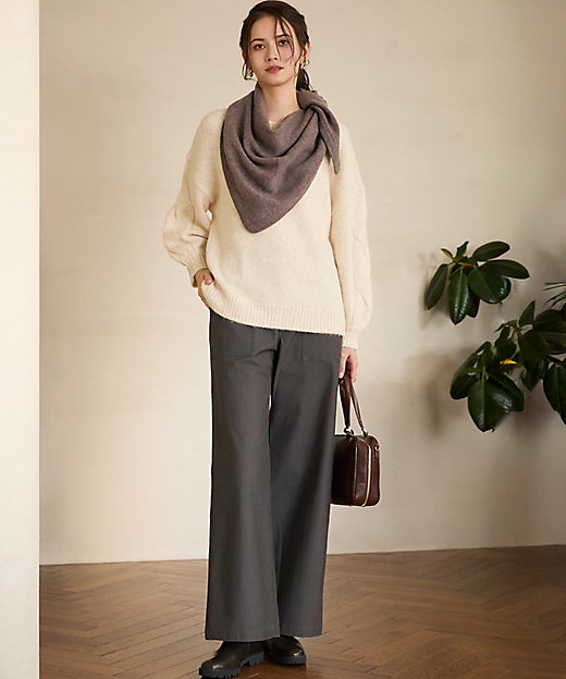 SLOW／一部店舗限定】ソフトウール ニット ストール