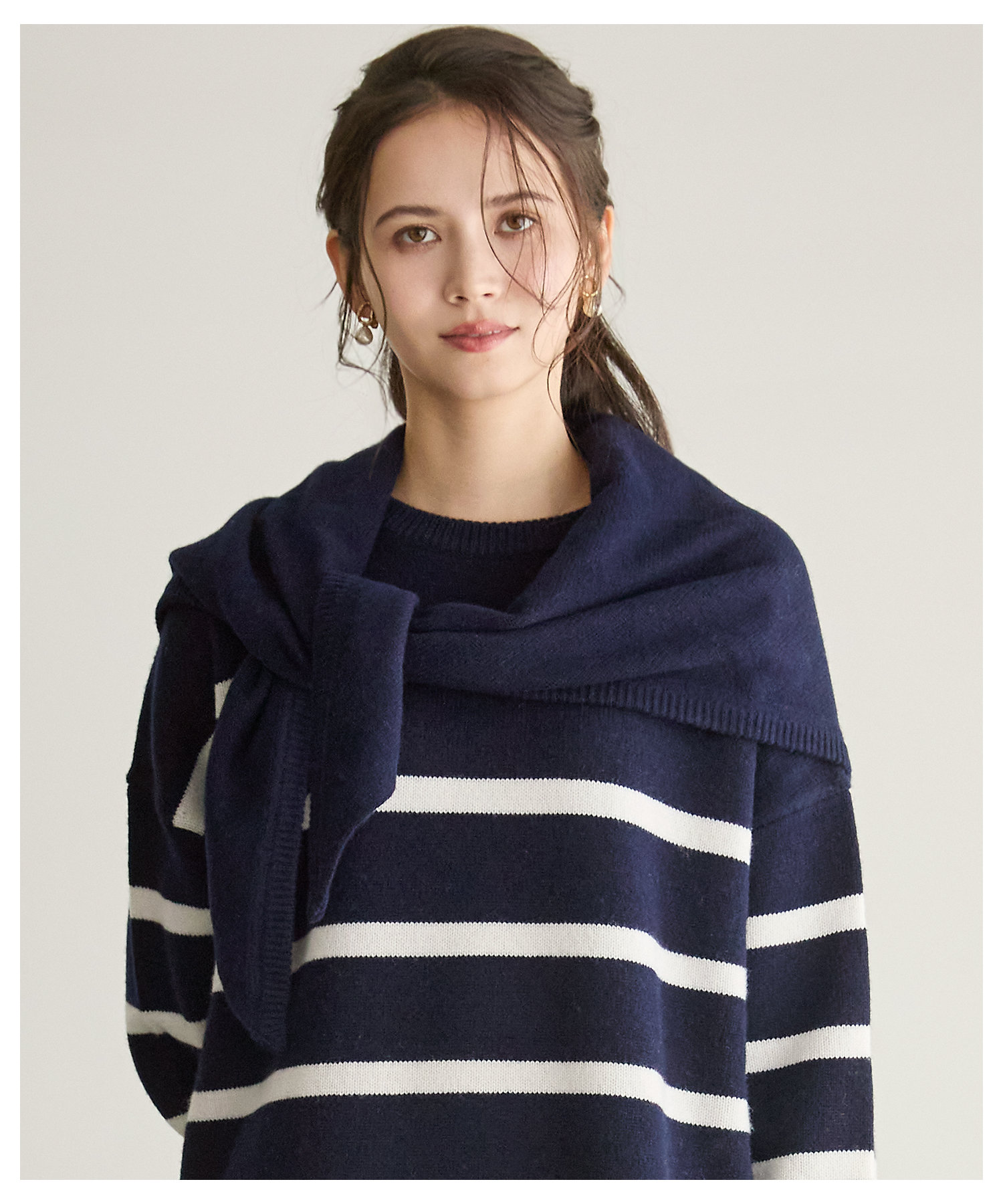 SLOW／一部店舗限定】ソフトウール ニット ストール