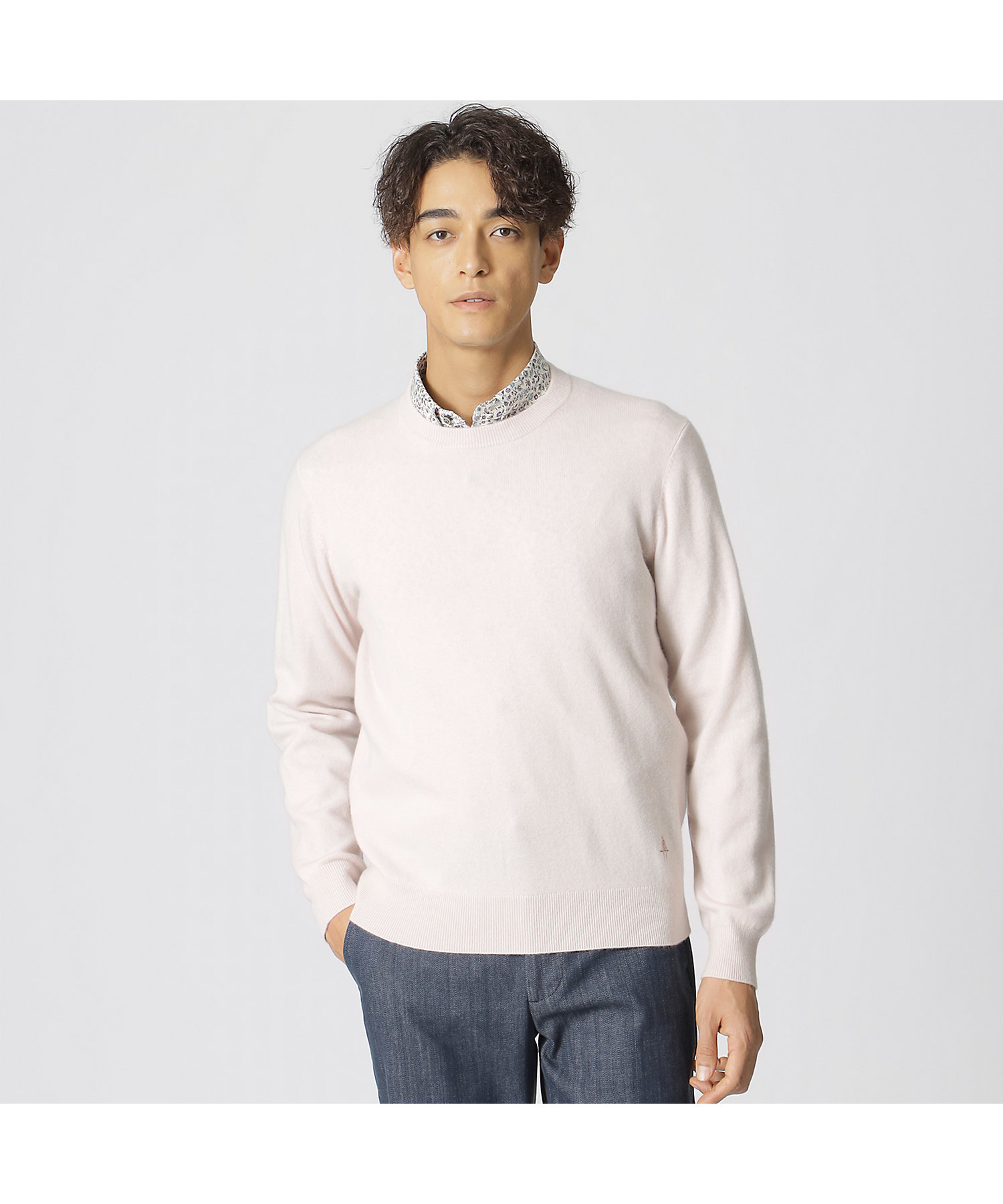 カシミア100％MONSIEUR PARIS グレー ニットセーター XLサイズ 【公式