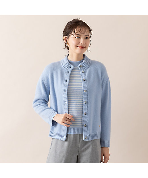 アンサンブル対応／S・Mサイズ】カシミヤ12GGカーディガン