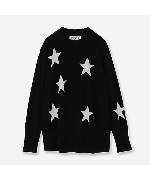 カシミヤ100％スターインターシャニット（81136414） | R
