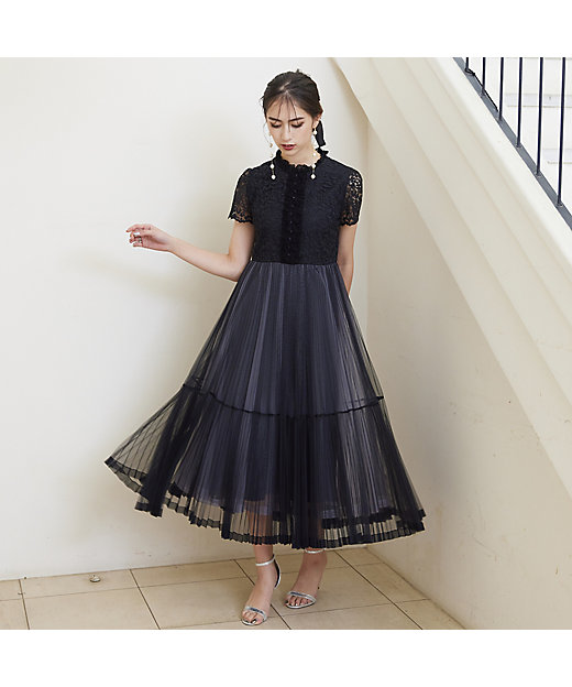 チュールプリーツワンピース（83011403） | Rose Tiara (Women