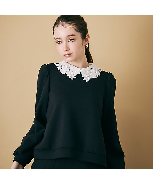 フラワーモチーフ付きプルオーバー（83126501） | Rose Tiara