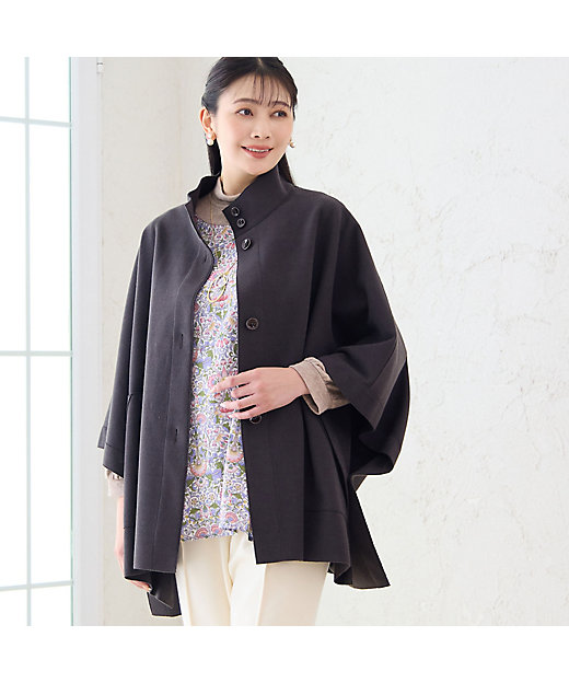 毎年人気】ハイネックケープジャケット（21106505） | MISSEL