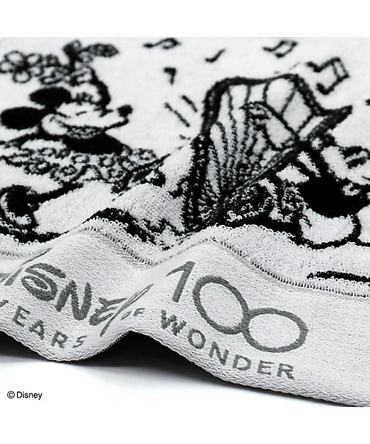 Disney 100thモノクローム タオルハンカチ