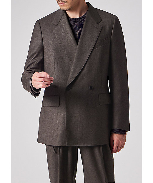 ウールカシミヤフランネル ダブルブレストジャケット