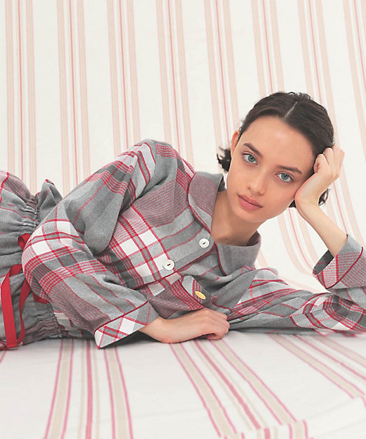 コットンフランネルチェックシャツパジャマ 25ー71404 | Narue