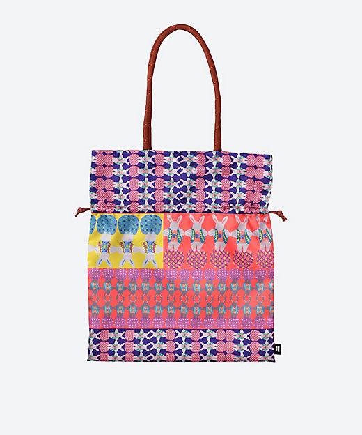 サテン巾着トートバッグ SKTB―TAMANORIUSAGI＿E