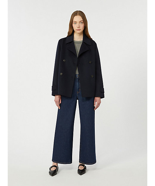 ファンティーノ ウール ブレンド ダブルブレスト ピーコート