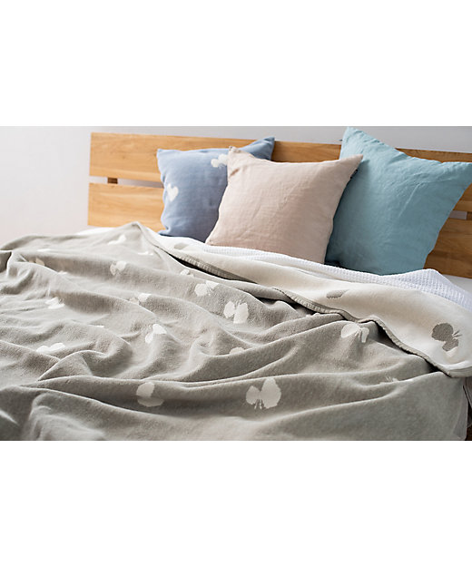 シュニールコットン シングルブランケット CHOUCHO グレー