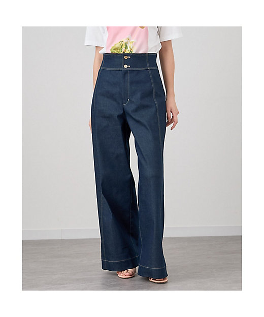 ストレッチデニムライクワイドパンツ | ANAYI/アナイ | 三越伊勢丹