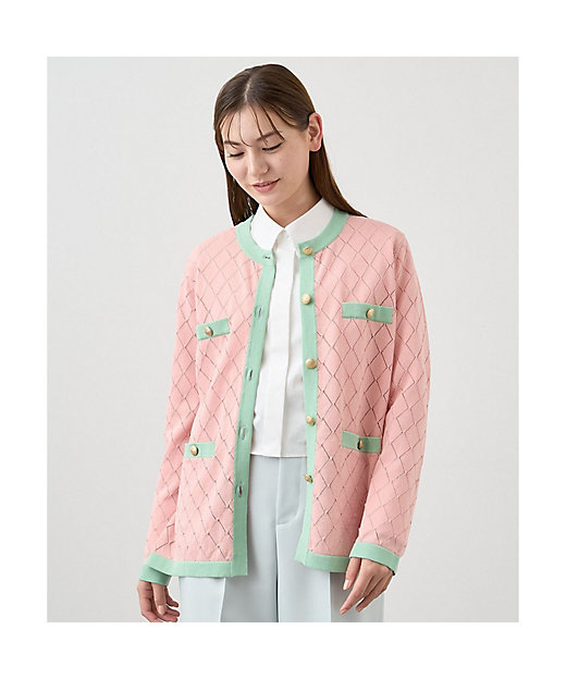 プレイドパターンバイカラー カーディガン | ANAYI/アナイ | 三越