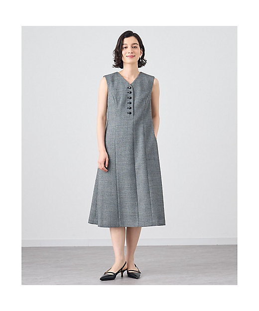 セットアップ対応商品】ワッフルツイードフレア ワンピース | ANAYI