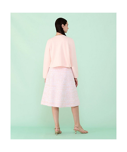 サーモンピンクツイードコンビ カーディガン | ANAYI/アナイ | 三越