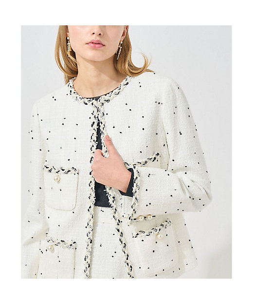 Eternal Line 2025】ミニドットツイードノーカラー