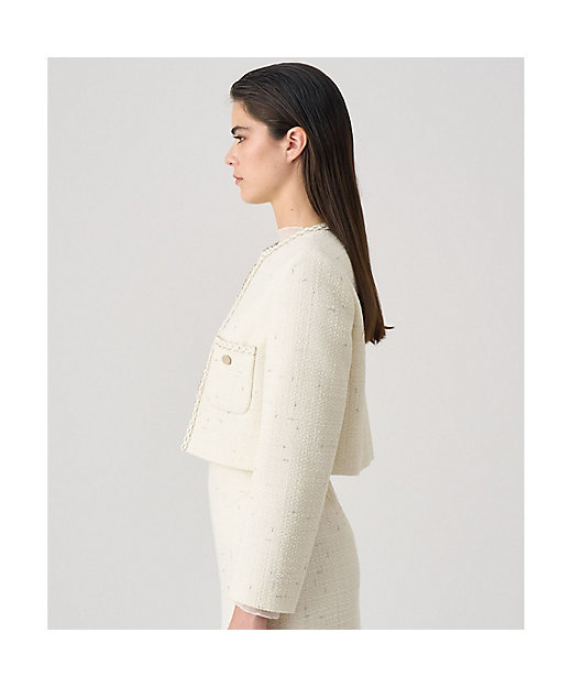 セットアップ対応商品】ラメスラブツイードショートジャケット | ANAYI