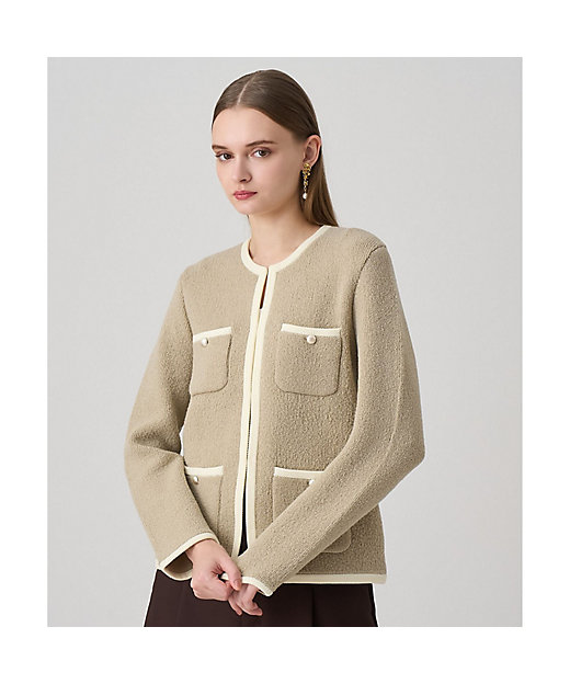 ウールブークレポケットロング カーディガン | ANAYI/アナイ | 三越