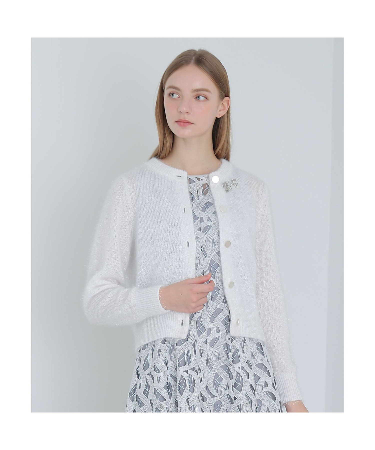 ラメシャギークルー カーディガン | ANAYI/アナイ | 三越伊勢丹