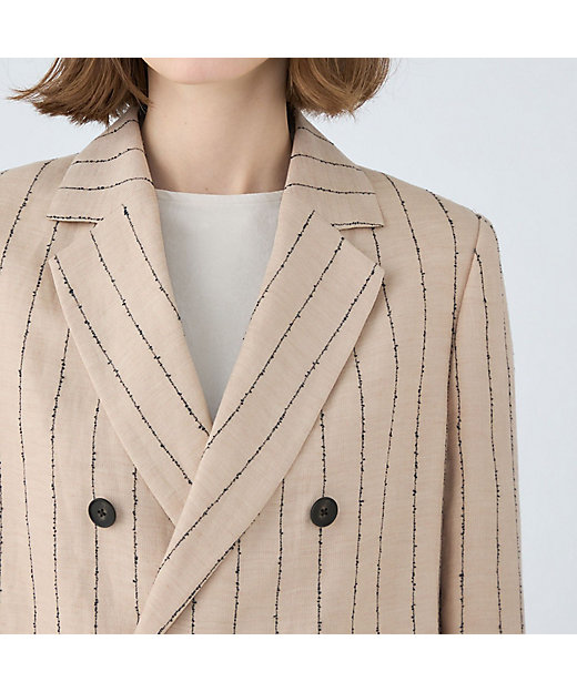 ダブルカバーリネン ダブルブレストジャケット | maison TOMORROWLAND