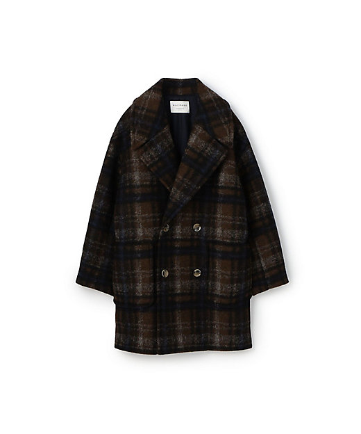 ボンディングチェック ダブルブレストコート | maison TOMORROWLAND