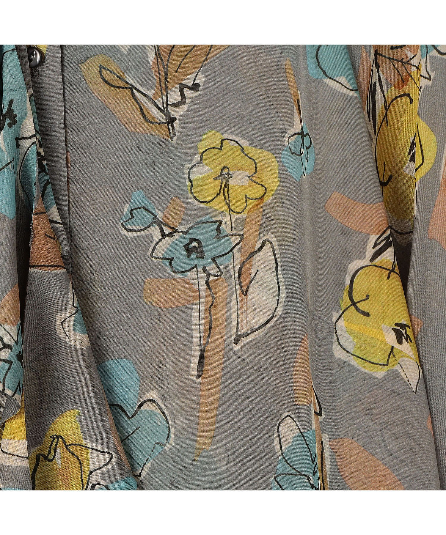 リンズフラワープリント ボウタイブラウス | maison TOMORROWLAND