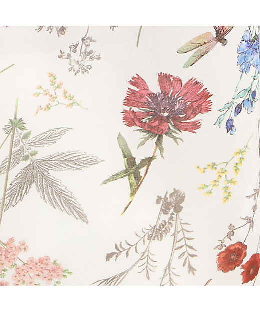 ボタニカルリベルラプリント ボウタイブラウス | maison TOMORROWLAND