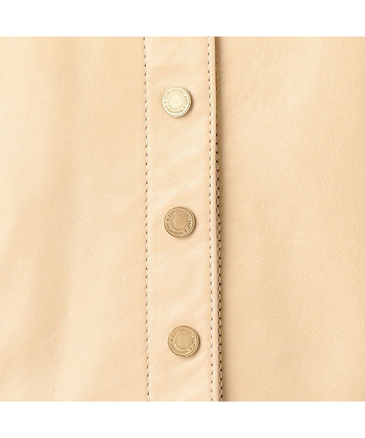 ライトセミベジタブルレザー ノーカラージャケット | maison