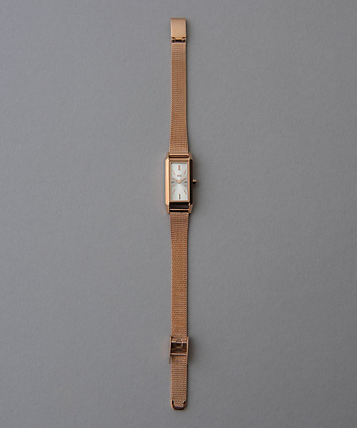 レクタングルフェイス メッシュベルト ウォッチ | ete bijoux (Women