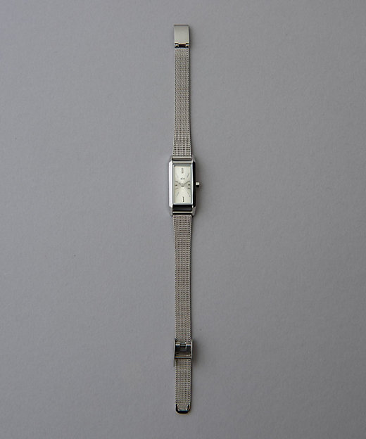レクタングルフェイス メッシュベルト ウォッチ | ete bijoux (Women