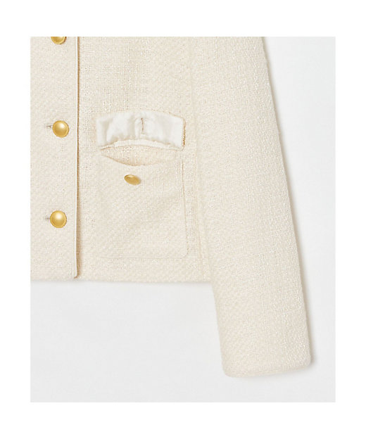 ファンシーツィードクルーネックジャケット | allureville (Women