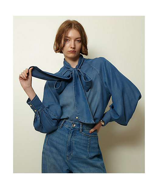 デニムボウブラウス | allureville (Women)/アルアバイル | 三越伊勢丹