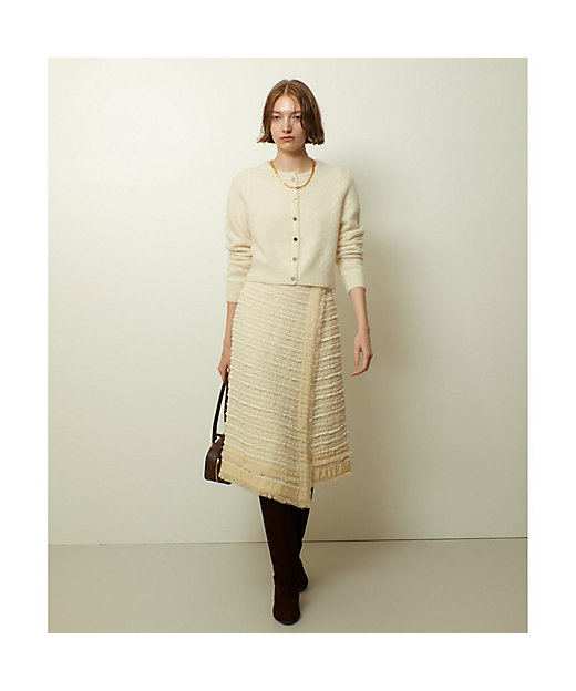 カシミヤブレンドファー加工カーディガン | allureville (Women