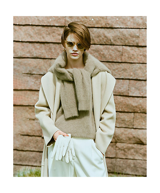 カシミヤ混リバーショールコート | allureville (Women)/アルアバイル