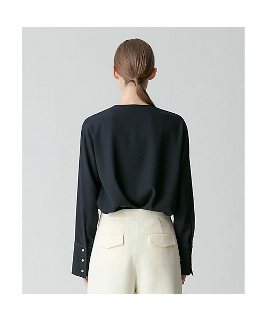 ジョーゼット細パイピングブラウス | allureville (Women