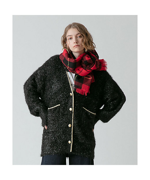 シャイニーフェザーカーディガン | allureville (Women)/アルアバイル