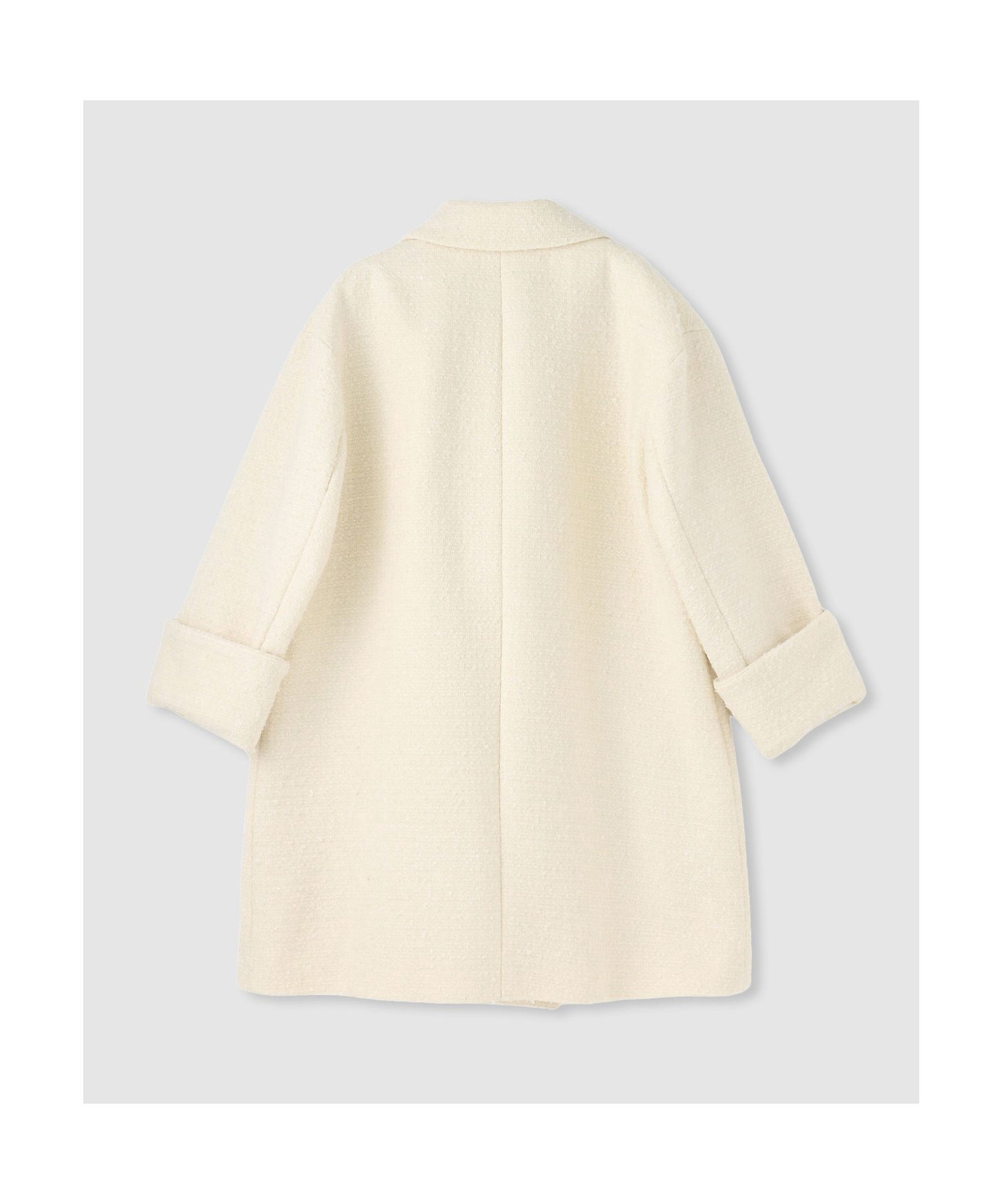 LOULOU WILLOUGHBY】ツイードダブルミドルコート