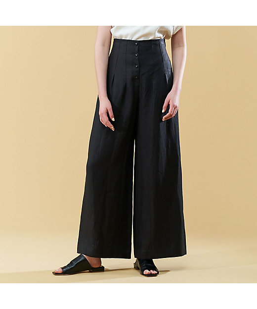 ヘンプツイル ハイウエストコルセットパンツ | maison TOMORROWLAND