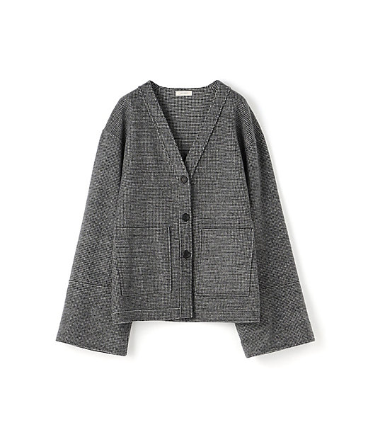 ライトダブルフェイスシャギー ノーカラージャケット | maison